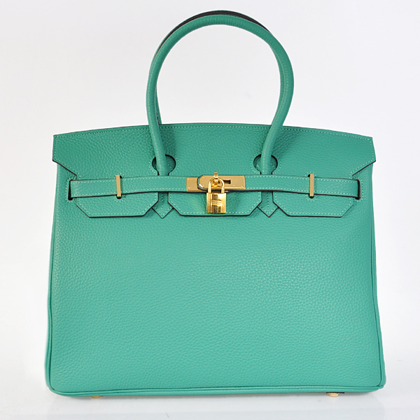 H35LGLSG Hermes Birkin 35CM Lago pelle verde clemence (oro)